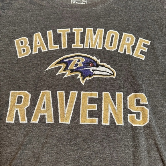 Baltimore Ravens Shirt Mens Medium Gray Football Logo NFL Pro Line Fanatics - Picture 7 of 10